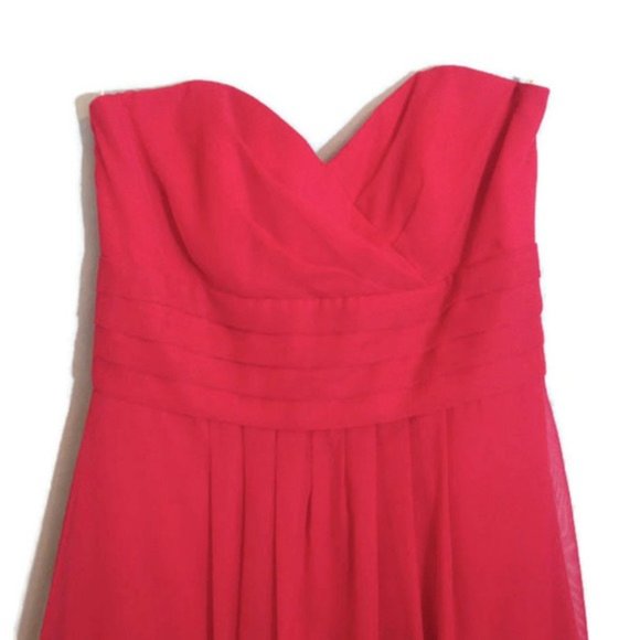 After Six Pink Chiffon Strapless Cocktail Dress - Picture 2 of 8
